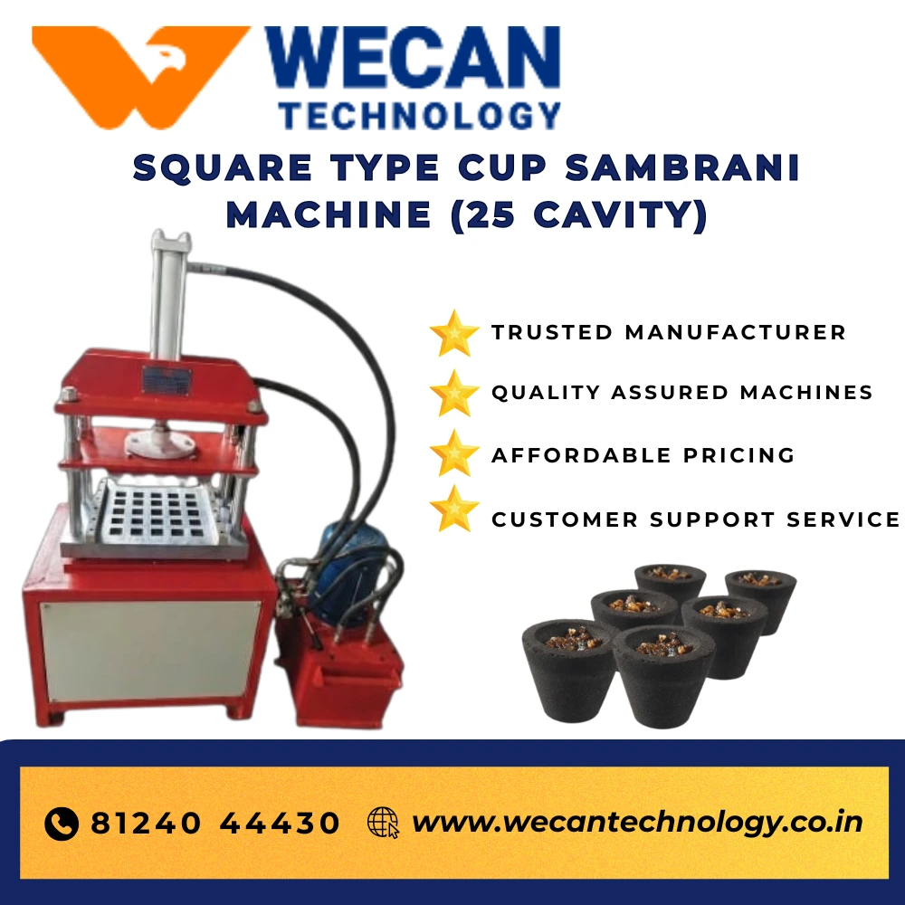 Square type cup sambrani machine (25 cavity)